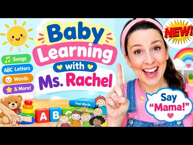 Baby Learning With Ms Rachel - First Words, Songs and Nursery Rhymes for Babies | Toddler Videos HD
