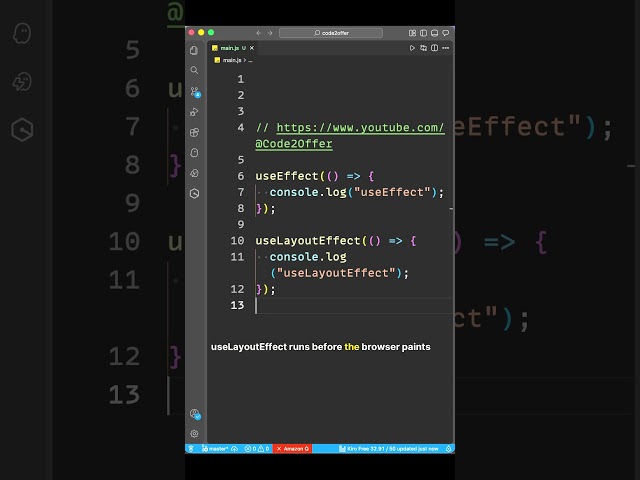 useEffect vs useLayoutEffect in 15 Seconds ⚡