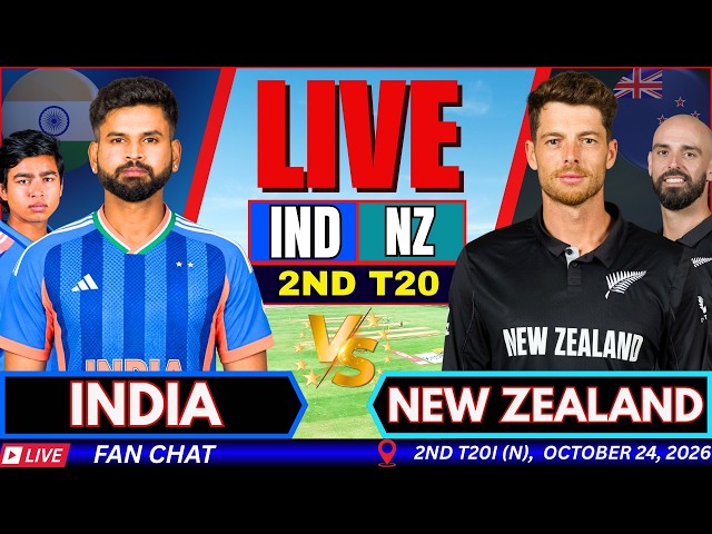 🔴LIVE: India vs New Zealand 2nd T20 Fan Chat, live match Score | IND vs NZ Live Final Match Today