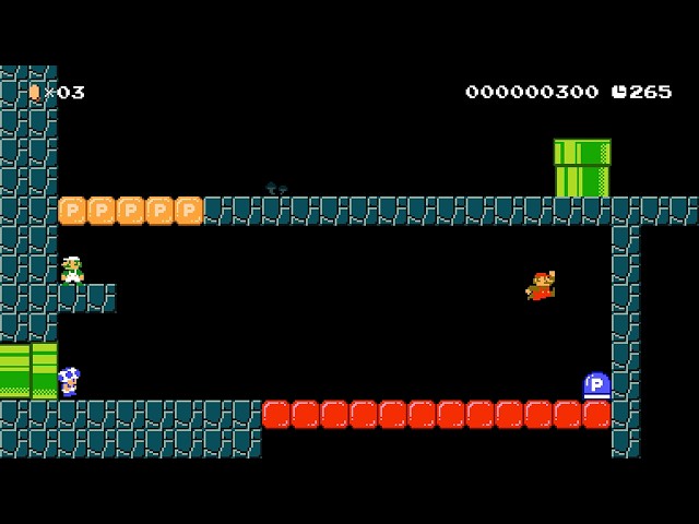 Even for a troll level, hitting this P-Switch is an instant loss lol [Super Mario Maker 2 Multipl...