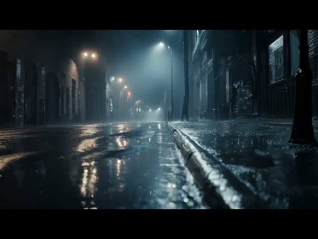Rainy Street VJ Loop | Halloween Visuals for DJ Sets and LED Walls