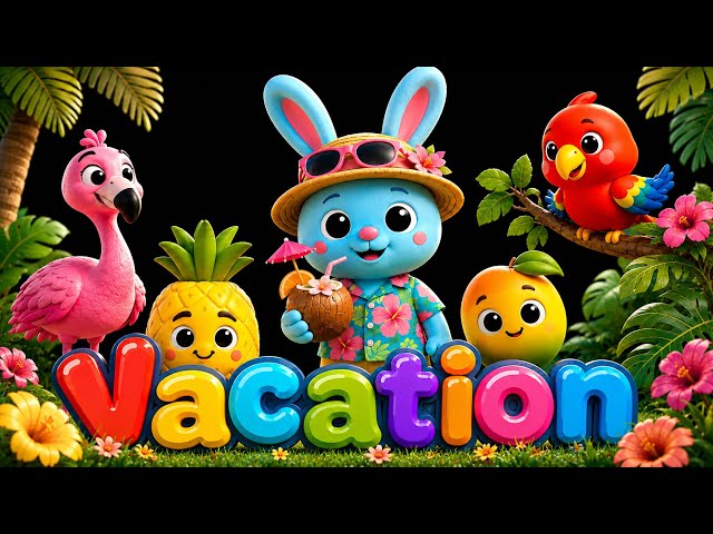 Calm Bunny Vacation🌴– High Contrast Sensory Video for Babies & Toddlers
