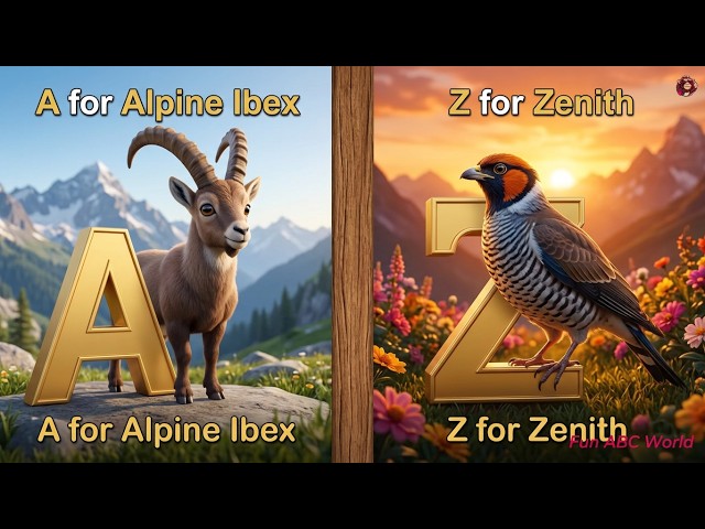 ABC Mountain Animals Song 🏔️ Learn A to Z Animals for Kids | Fun ABC World
