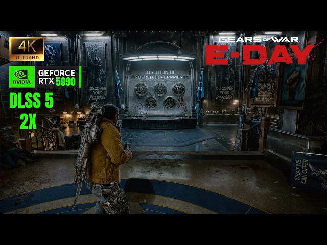 Gears of War: E Day gameplay with 2x DLSS 5!