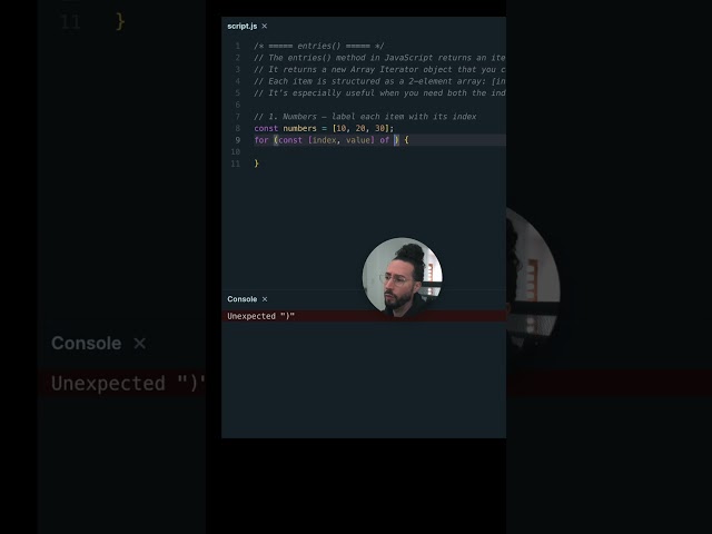 Learn the Entries() Method in 1 Minute!