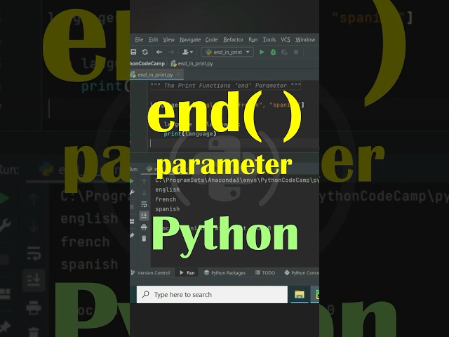 Python end parameter in print( )