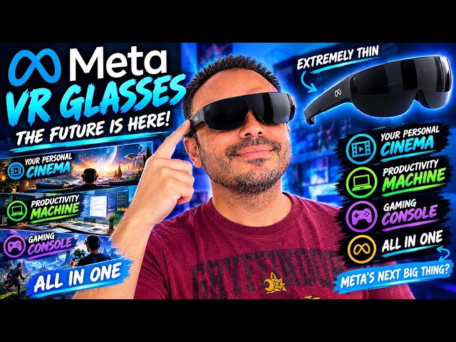 Meta's New Glasses Style VR Headset Changes Everything! (Personal Cinema, Gaming & Work)