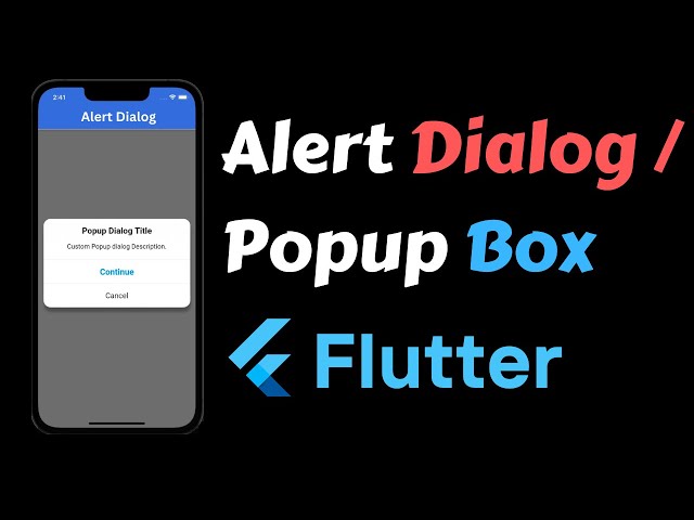 AlertBox in Flutter | Create Dialog box / Pop up in Flutter Android  & iOS Devices 2023 🔥