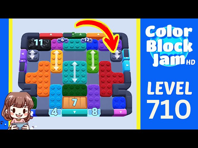Color Block Jam Level 710 Solution Walkthrough