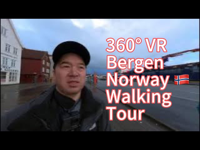 360° VR Bergen, Norway Walking Tour