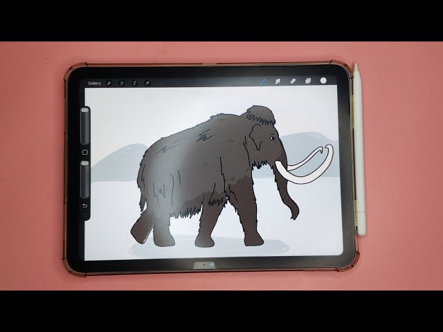 How to Draw a Woolly Mammoth on iPad (Procreate Tutorial)