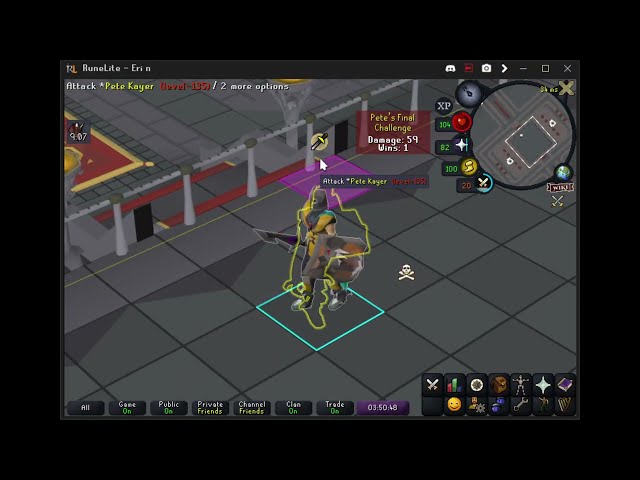 Post-patch cheese for Pete Kayer OSRS.