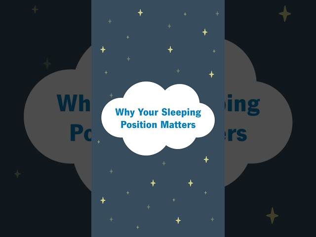 💤🛌 Why your sleeping position matters.