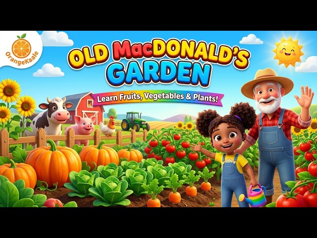 Old MacDonald’s Garden | Learn Fruits, Vegetables & Plants for Toddlers | orangeKaale