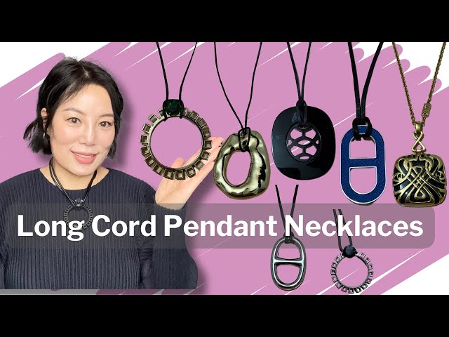 Long Cord Pendant Necklace Trend 2025 | Sanecyndy