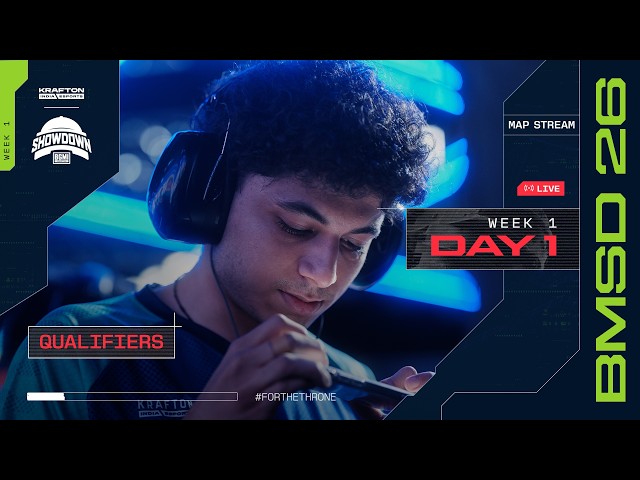 [MAP STREAM] BMSD 2026 | Qualifiers Week 1 | Day 1 #BGMILIVE