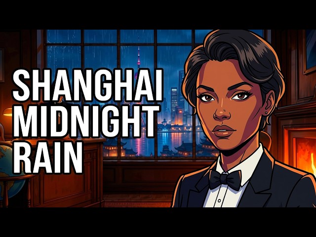 Deep Sleep in Shanghai: Rainy Window View & Warm Bar Jazz
