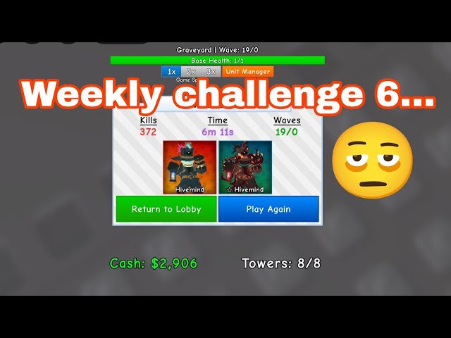 Weekly challenge #6 | Retro td | Roblox 