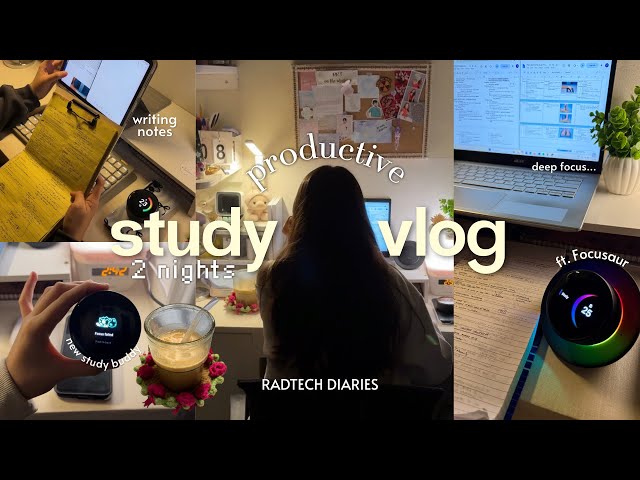 productive study vlog ₊˚⏱٠࣪⋆|2 nights deep focus,writing notes & fixing my study routine ft.Focusaur