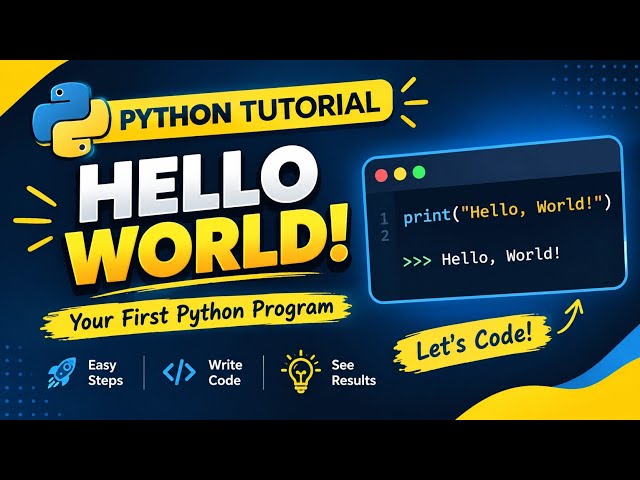 Python Hello World Program | Your First Step into Coding 🚀 #python #ai 
