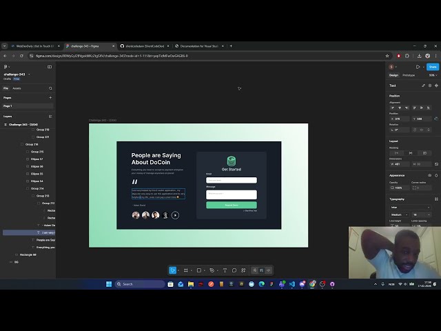 Becoming a Frontend Developer From Zero — Day 1 | Get In Touch UI