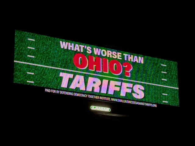 “What’s worse than Ohio? Tariffs” reads billboard ad in Michigan