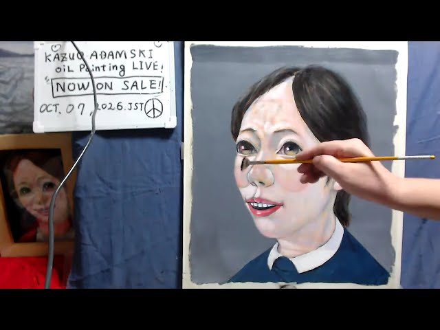 Oil painting portrait day 4   op1758-4 [LIVE]--  "Contemporary art"