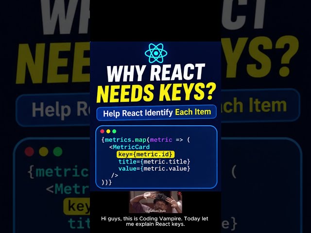 Why Does React Need Keys? 🤔 | Learn React | Tamil with English Subtitles #reactjs #coding #frontend