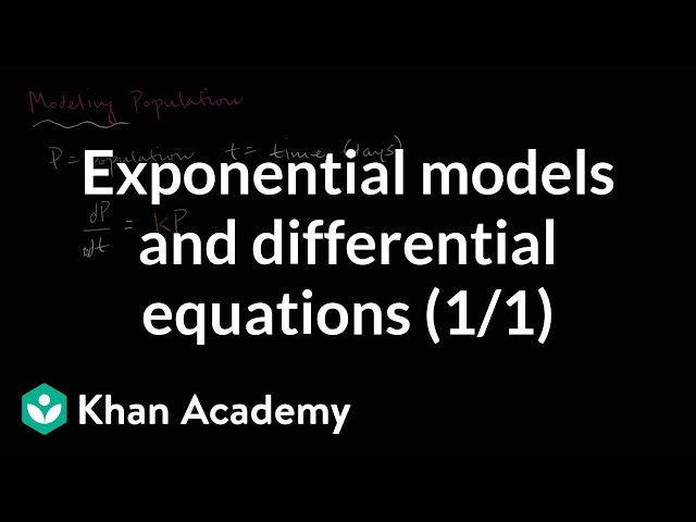 Modeling population with simple differential equation | Khan Academy