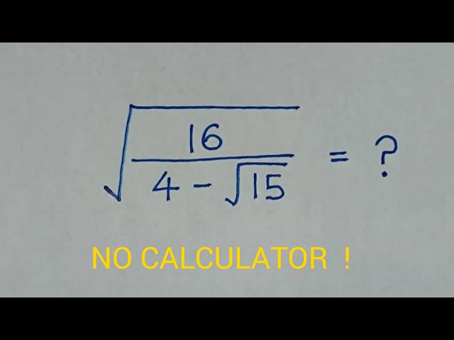 This Math Olympiad Question Stumps US Students - No Calculator Allowed | AMC Style`