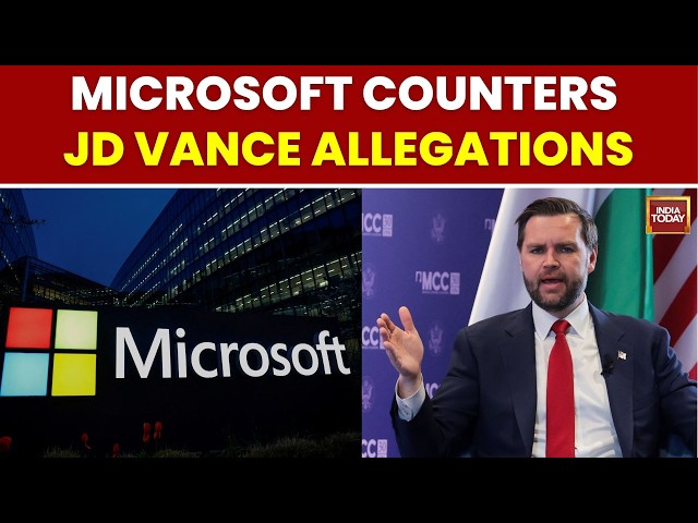 US Visa Row: Microsoft Responds To JD Vance's H-1B Visa Allegations | PERM Freeze | India Today