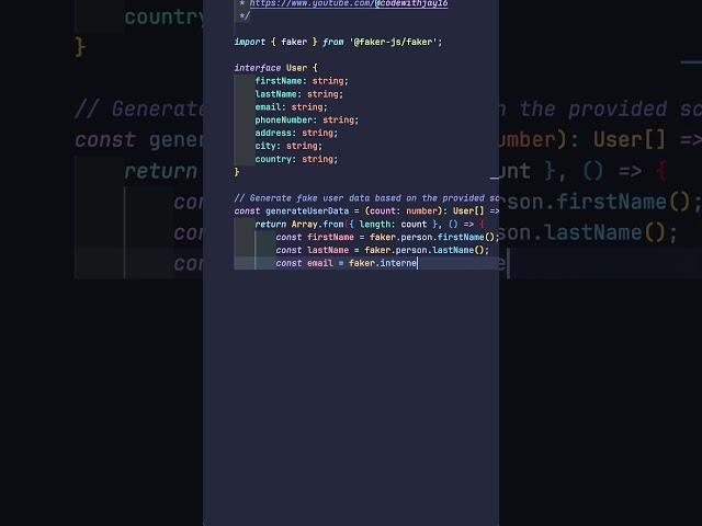 🔥 Generate fake data with FakerJS 🤑