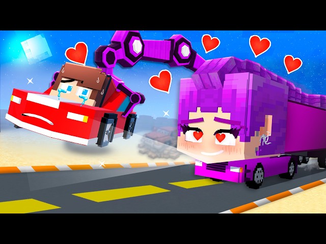 JJ CAR vs RUMI TRUCK LOVE CURSE Challenge : KPOP DEMON HUNTERS vs MAIZEN Minecraft Animation