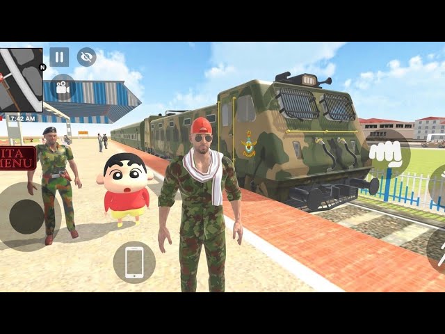 Franklin purchase new army train 🚂 Indian theft auto simulator game 😱