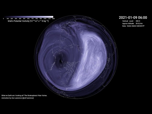Winter 2020/2021: Evolution of Polar Vortex in Middle Stratosphere