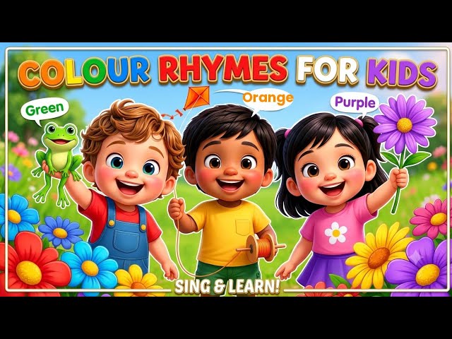 Learn Colors with Roko, Rio & Mia! Part 2 🌈 Green Orange Purple | Nursery Rhymes for Toddlers