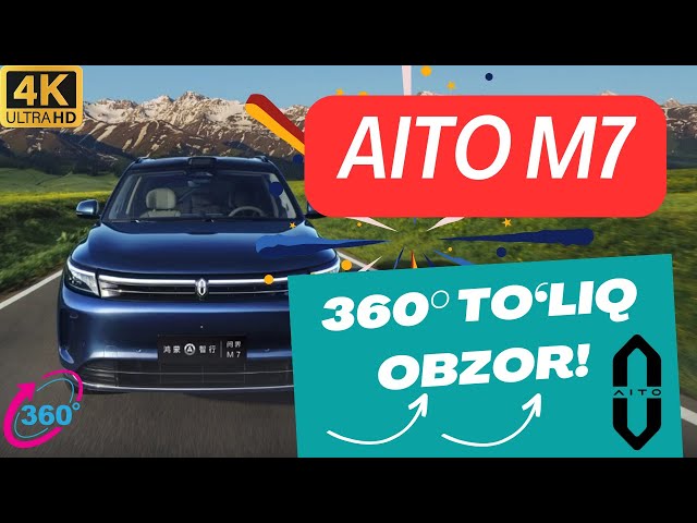 AITO M7 : 360° VIDEO OBZOR! | O'zbekiston uchun 1300 km Zaxirali GIBRID | Trend Motors Samarqand