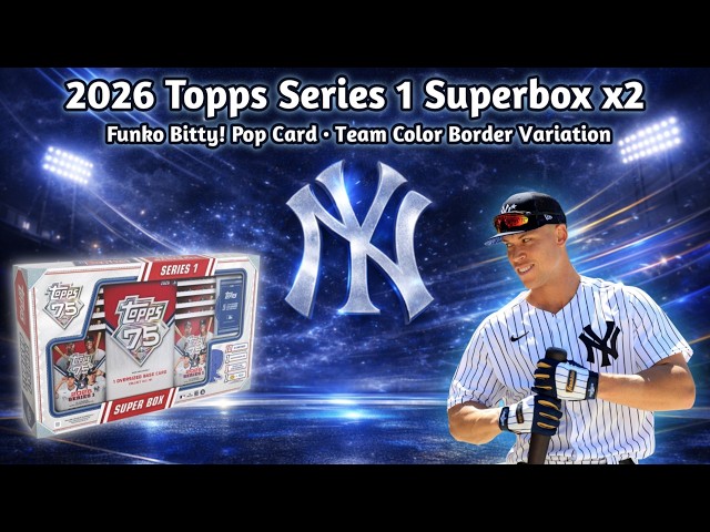 🔥We Found a Funko Pop Card!🔥 2026 Topps Series 1 Super Box x2 — Team Color Border Variation & More!