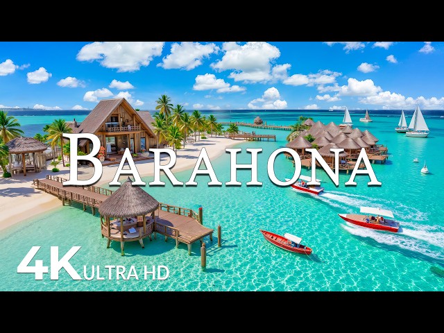 FLYING OVER BARAHONA (4K UHD) – Soothing Music Along With Beautiful Nature Video - 4K Video ULTRA HD