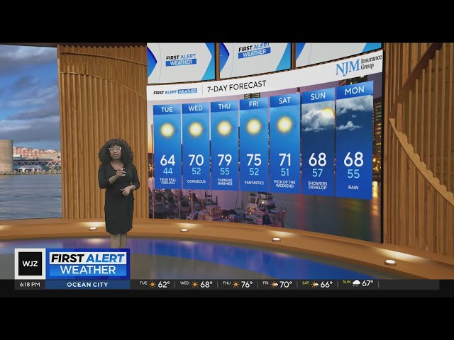 Nice fall weather will continue on Tuesday in Maryland