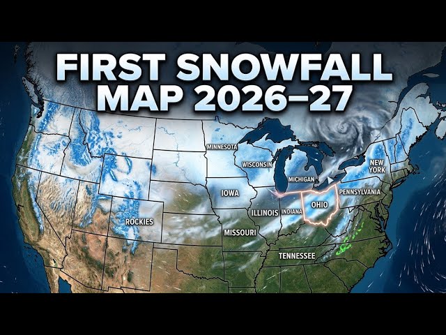 Farmers’ Almanac First Snowfall Map: Winter 2026–27 