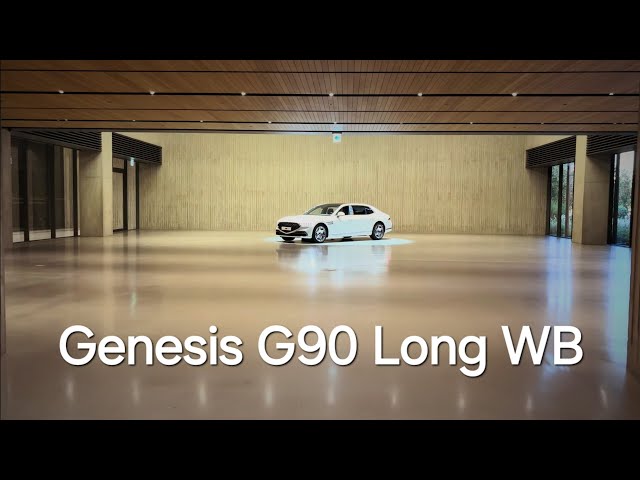 Exclusive Boutique Studio for GENESIS G90 Long Wheelbase. | Verbier White Matte Exterior.