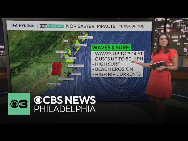 Offshore nor'easter bringing high surf, erosion, rip currents to our beaches | NEXT Weather