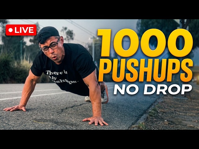 1000 PUSHUPS LIVE 🔴 | Endurance Pushup Training Session