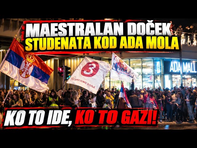 UŽIVO: Studenti ulaze u Beograd, doček kod Ada Mola, Čukarica! Vučiću odlazi!