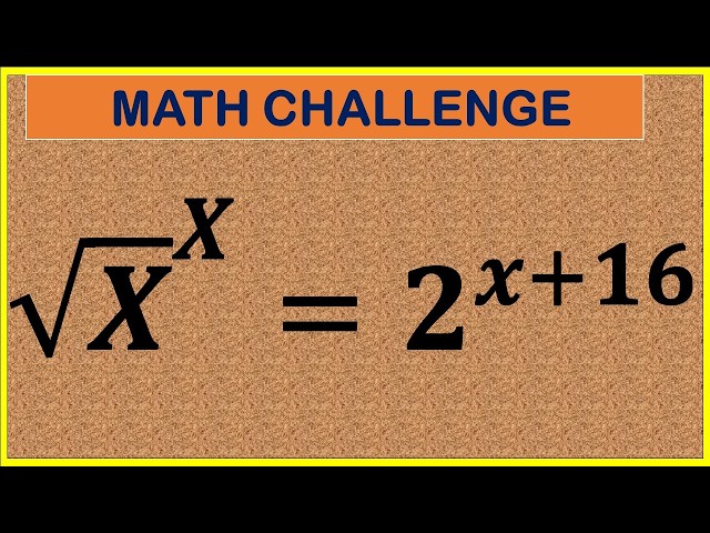 Maths Olympiad | Can You Solve This Tricky Exponential Equation?