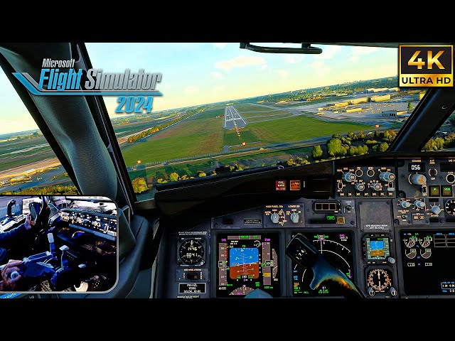 INSANE! Landing Rotterdam | Full Flight from London | PMDG 737-800 | Flight Simulator 2024 | 4K
