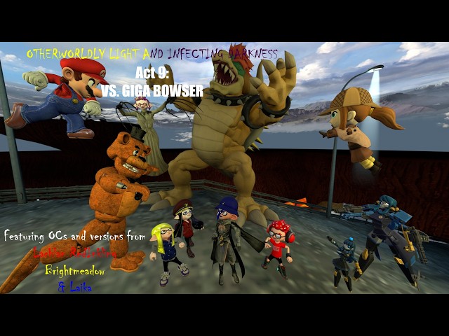 Otherworldly Light and Infecting Darkness Vs. Giga Bowser