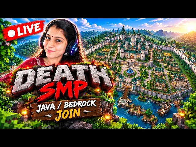 🔴 DEATH SMP LIVE STREAM 😈 |  DAY 8 JAVA JOIN |Minecraft Death SMP Season 2 JOIN NOW! 🎮