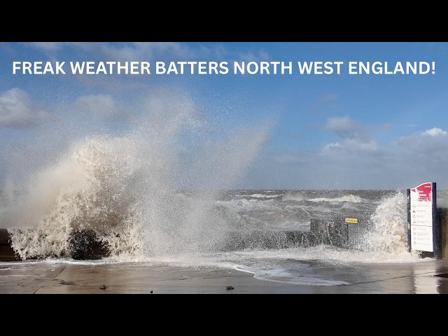 FREAK WEATHER JUST HIT BLACKPOOL! 🌊 HUGE Waves Caught On Camera!